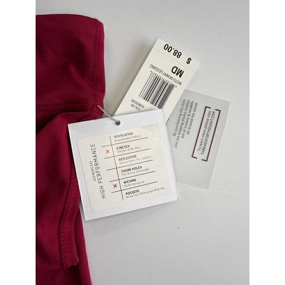 NWT Threads 4 Thoughts Aubergine ReActive Moto Skinny Legging Women's Sz Medium - Picture 6 of 10